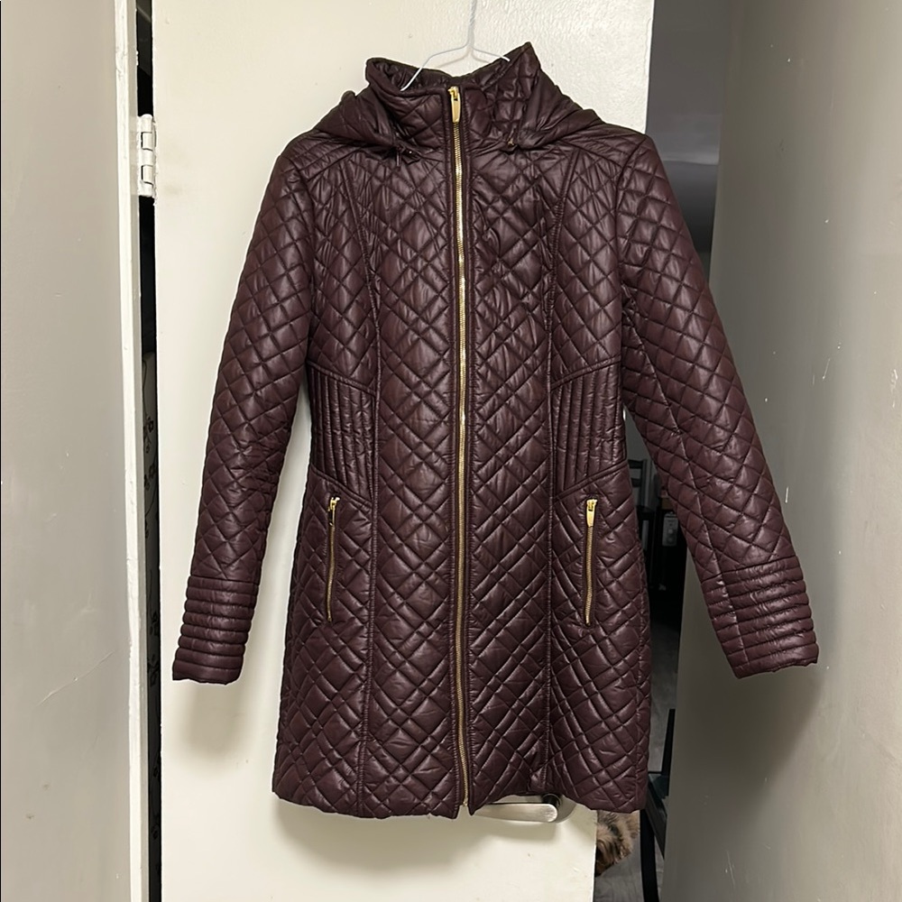 Via Spiga Gold and Brown Puffer Jacket